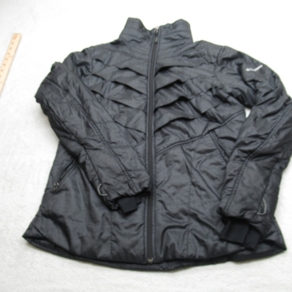 Columbia Jacket Women Large Black Interchange Omni Heat Kaleidaslope II Puffer
